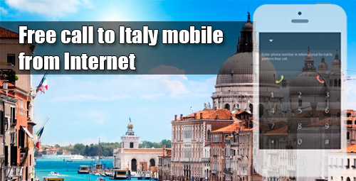 Free call to Italy mobile from Internet through iEvaPhone